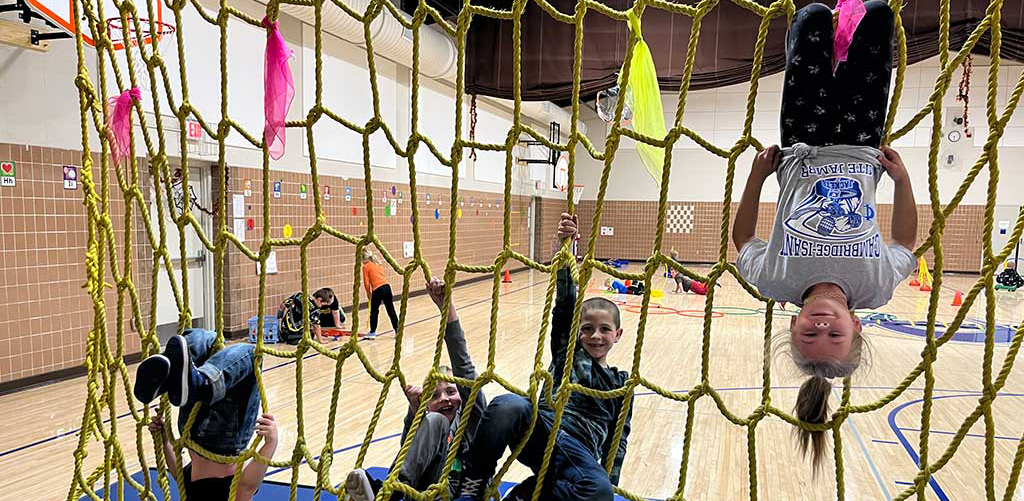 Students in Gym, Bluejacket Education Foundation